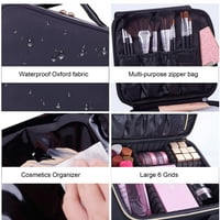 Gecheer rešetke Prijenosne make up torbe Kozmetika Organizator ručno putni predmet sa spužvim pretivom