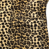 Lars Amadeus Veliki i visoki muški vintage leopard print zarezan rever blazer