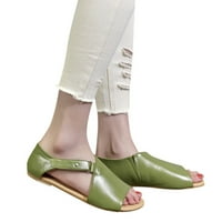 Sandale za platformu Žene Ljetne sandale Otvoreno kopče za nožnu kopču ANKLE STRANA RELA Sandale, zelena,
