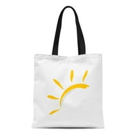 Platno torba Sunrise Yellow Sunce Sažetak Moderni čisti jasni medijski multimedija Trajna za višekratna