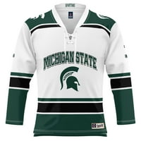 Muška pojaka Bijela Michigan State Spartans Hockey dres