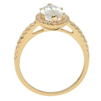 2. CT Marquise Clear Simulirani dijamant 18k žuti zlatni gravirajući izjavu godišnjica Angažovanje vjenčanog