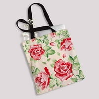 Crvene ruže na svjetloj dizajnu Platnene torbe za rame Torbe torbe torba za kupovinu