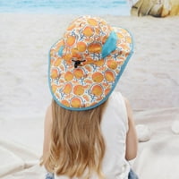 Sdjma Toddler Kids Ljetni šešir Voćno tisak na otvorenom dječji vrat štitnik za sunčanje
