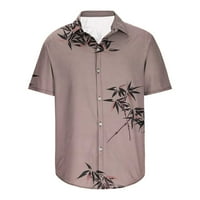 Muška ljetna havajska majica Veliki i visoki gumb dolje majica kratkih rukava vrhovi muških košulja