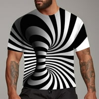 Košulje za muškarce 3D tiskane Crewneck kratki rukav Ležerne prilike za bluze majice