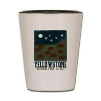 Cafepress - Yellowstone Park Night Sky - Bijelo crno pucanje stakla, jedinstveno i smiješno pucanje