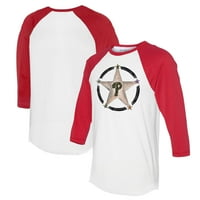 Ženska malena kaučje bijela Rid Philadelphia Phillies Vojna zvijezda 3-rukave Raglan majica