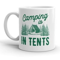 Kamp je u šatorima MUG Smiješno na otvorenom Kup za kavu - 11oz