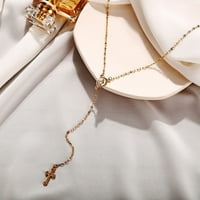 Viadha ogrlice za žene Zlatni obični kreativni poklon lanca retrometara