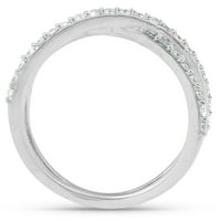 Pompeii 1 2ct Diamond Ring Wide Womens Fashion Design Multi Redy Bend 10k bijelo zlato