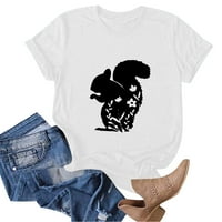 Ženska majica Kratki rukav Grafički ispisani labavi fit slatka ženska jednostavna odjeća Streetwear
