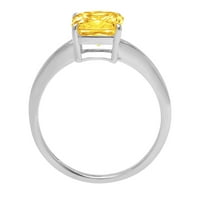 2. CT sjajan mostčići Clear Simulirani dijamant 18k bijeli zlatni pasijans prsten sz 3,75