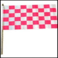 12''x18 '' bijela i ružičasta provjera kaksirana zastava zastava za drvo najboljeg vrtnog dijela dekor