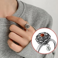Ljetna rasprodaja tajlandski srebrni prsten par zvona i ženka šestokalik mantre transfer agata anillo