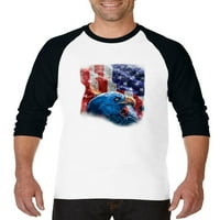 Arti - Muški majica za baseball bajzbol majice, do veličine 3XL - Američka zastava 4. jula