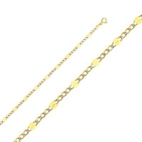 Jewels 14k bijela i žuta zlatna dva tonska ogrlica od bijelog lančanog lanca