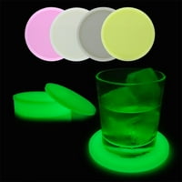 IOPQO Staklo Svjetlosni silikonski izolirani kafe mješani gumb COASTER CUP Glass Pit Mat izolacija Fluorescentna