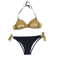 Bikini Dame Solid Color Hot Still Bright Tlopp Podignite Split Ženski kupaći kupališta