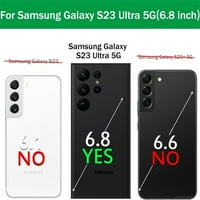 Samimore za Samsung Galaxy S ultra Case Crystal Clear [Never-Yellowing], Čvrsti i TPU odbojnike magnetske
