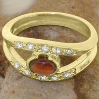 Britanci napravili tradicionalni 14k žuti zlatni prsten sa prirodnim granskim i kubnim cirkonijskim