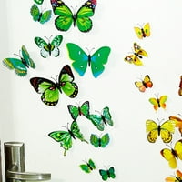 Farfi set zidne leptire naljepnice 3D NO LAK LEVO uklonjiva životinja Velika ljepljivost Kućna uljepšanja