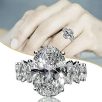 Modni prekrasan super veliki cirkonski temperament sjajnih ženskih prstenaste prsten veličine 5-11,