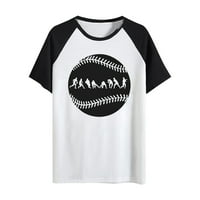 Plus veličine prevelike majice za žene modni ljetni okrugli vrat slobodno vrijeme kratki rukav bejzbol