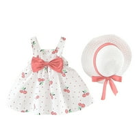 18 mjeseca-beba Dječja odjeća Bow Kids Princess Haljine Djevojke Hat Toddler Outfit bez rukava Djevojke