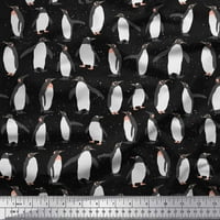 Soimoi ljubičasta pamučna poplin tkanina pingvina ocean dekor tkanina tiskano dvorište široko
