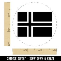 Norveška zastava Samoističarna gumena mastila za mastilo - ljubičasta tinta - mala