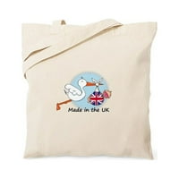 Cafepress - Stork Baby UK Tote Tote - prirodna platna torba, Torba za trke