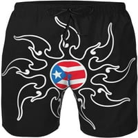 Muški PUERTO RICO zastava Sun Tribal Shorts Plaže Kratke hlače sa džepovima Sviranje trupa plivanja