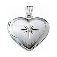 FILORSONGOLD.COM I Diamond Heart Cloctet Solid 14K bijelo zlato