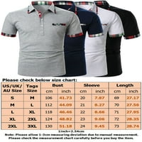 Glonme muški ljetni vrhovi rever vrat polo majica kratki rukav T košulje Golf casual tee classic fit
