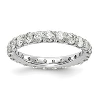 14k bijelo zlato U-CUT Diamond Eternity Vjenčani obloge Veličina prstena - CT
