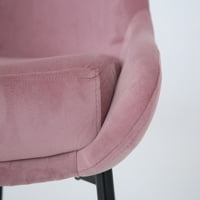 Skandinavske minimalističke stolice za ručavanje sa 2, metalno sjedalo za noge sa presvlakom, pogodno