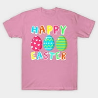 Uskršnja majica Uskršnja jaja Happy Easster Print Muškarci i žene Labavi plus veličina kratkih rukava