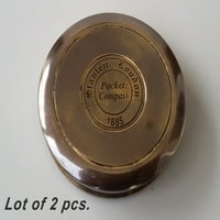 Antikni mesing kompas Vintage Stanley London Compass Morski poklon set od 2
