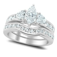 Njegovi i njeni vjenčani prstenovi postavili su garling srebrne vjenčane bendove za njega i nju