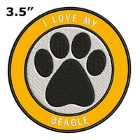 Love Moj Beagle 3,5 Iroided Patch Novelty Applique - Obiteljski PET Pati pasmine životinje Pas Paw -