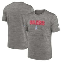 Muški Nike Heather Carcoal Tennessee Titans Oilers bacač na raspolaganju majica alternativne performanse