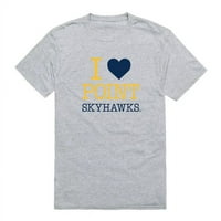 Republika 551-570-hgy- point univerzitet Skyhawks i volim majicu, Heather Grey - ekstra veliki
