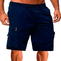 Cindysus muški leisure Solid Color Dno Men Casual Mini pantalone Cargo Fitness Elastični struk Classic