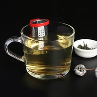 Cjedilo za čaj za labav čaj, držač za vrući čaj od nehrđajućeg čelika, šareni dizajn, silikonska ručica