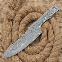 Long Damask čelični nož za skidanje noža, pravljenje noža, ručno kovano kišne kap uzorak od damask čeličnog