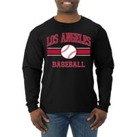 Wild Bobby Grad Los Angeles Baseball Fantasy Fan Sports Muška majica dugih rukava, Crna, XX-velika