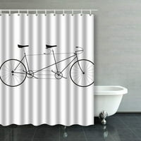 Vektorska ilustracija Tandem Bike Tuš za tuširanje zavjesa za kupatilo