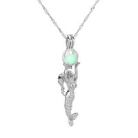 Xiangdd fluorescentna ogrlica modne blistave perle privjeske ogrlicu