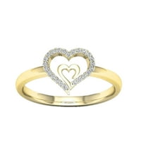 Keusn srčani srčani ženski dijamantski angažman prsten kreativni nakit voli gif w